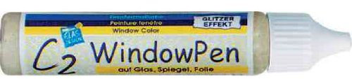 KREUL 41731 – Farbe Glas Relief C2 WINDOW PEN Glitzer Hellblau 29 ml