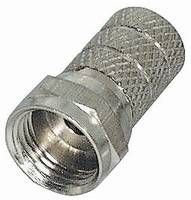 Unbekannt MANAX® 10 connettori F | Lunghezza Spina 20 mm | Versione zigrinata | nichelato | per Cavi Ø 5,0 mm