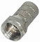 Unbekannt MANAX® 10 connettori F | Lunghezza Spina 20 mm | Versione zigrinata | nichelato | per Cavi Ø 5,0 mm