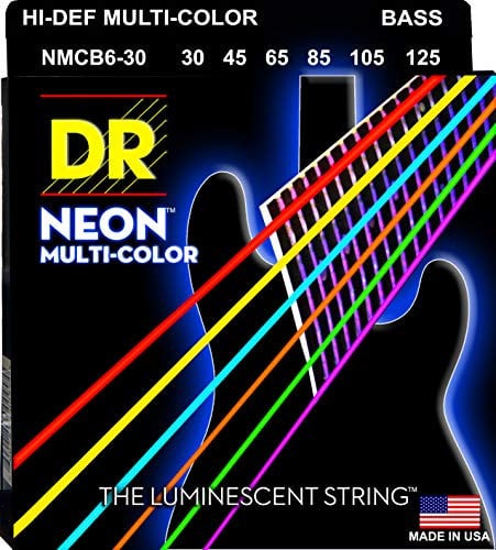 DR B NEON MCB6-30 HiDef Bass Saite (6-String) mehrfarbig