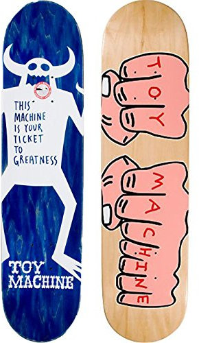 Toy Machine Skateboard Deck Woodgrain Fists 7.75'' Skate Deck