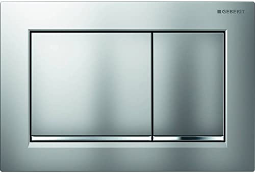 Geberit Omega 30 115.080.KN.1 115.080.KN1 Actuator Plate with 2 Flush Quantities - Silky-Gloss Chrome-Plated/High-Gloss Chrome-Plated