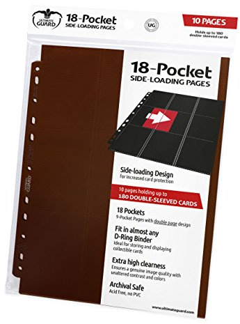 Ultimate Guard 18-Pocket Pages Side-Loading Braun (10)