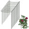 Bow Plant Supports for Peonies, Hydrangea, Roses, etc - Strong Metal Garden Supports - Interlinking to make rows, circles, cloverleaves, etc (Pack of 9 - Small (50cm high x 25cm wide))