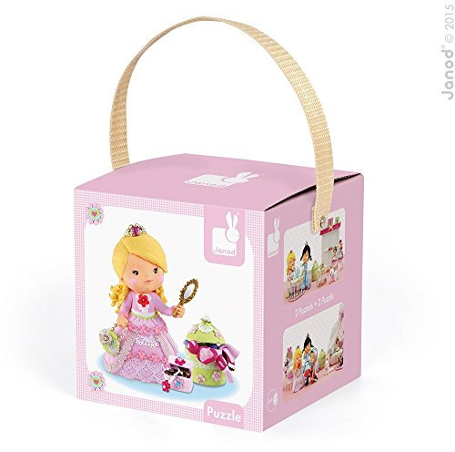 Janod J02770 - Puzzle Rose, Die Prinzessin, zwei Motive In Box