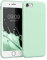 kwmobile Handyhülle kompatibel mit Apple iPhone SE (2022) / iPhone SE (2020) / iPhone 8 / iPhone 7 Hülle - Handy Case aus weichem Silikon in Mintgrün matt
