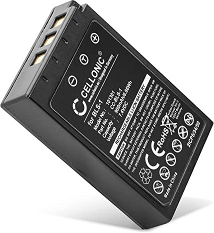 CELLONIC, Akku für Kamera, kompatibel mit Olympus Pen E-PL1, E-PL7, BLS-1, E-450, E-420 (7.4V, 900mAh)