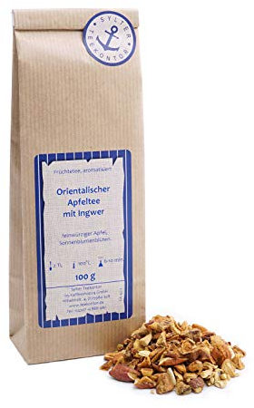 Früchtetee lose Orientalischer Apfeltee mit Ingwer Apfel, Ingwer, Ingwer, Orangen Früchte Tee feinwürziger Apfel, Sonnenblumen 250g