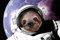 Faultier Sloth - In Space - Fun Spaß Tier Poster Plakat Druck - Größe 91,5x61 cm