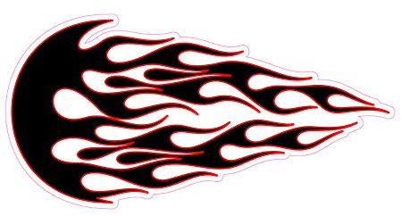 NetSpares 1 x Aufkleber Tribal Flames Flammen Flamme Sticker Tuning Autoaufkleber Motorrad