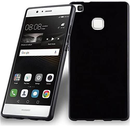 Cadorabo Custodia per Huawei P9 LITE in NERO - Morbida Cover Protettiva Sottile di Silicone TPU con Bordo Protezione - Ultra Slim Case Antiurto Gel Back Bumper Guscio