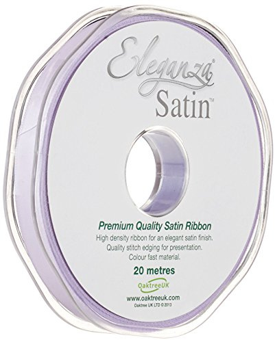 ELEGANZA Double Faced Satin 10mm x 20m Lavender No.45, 10 mm x 20 m