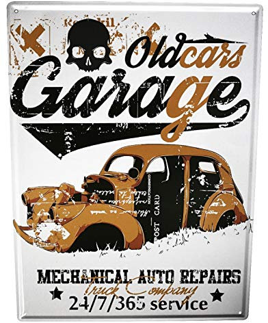 Blechschild Wandschild 30x40 cm Vintage Retro Metallschild Oldtimer Auto Alte Autos