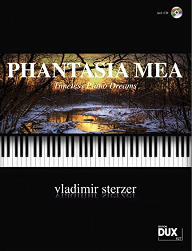 Phantasia Mea Classic Pop Piano de Vladimir Sterzer, reino de fantasías, sueños y pensamientos (con CD y pinza de color en forma de corazón)