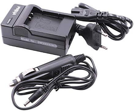 vhbw Ladegerät kompatibel mit Casio Exilim EX-TR350S, EX-TR550, EX-TR500 Kamera Camcorder/Akku - Ladeschale, Kfz-Adapter, Ladeanzeige, 4,2 V