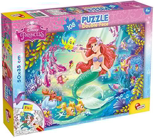 Disney 48069 Puzzle Df Plus Little Mermaid, Size-50 x 35 cm. with 108 Pieces, Multi Colour, One