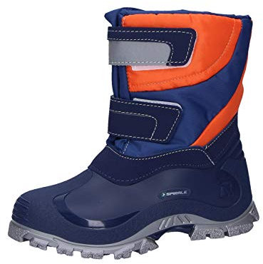 Spirale Simon, Stivali da Neve, Blu-Arancio, 28 EU