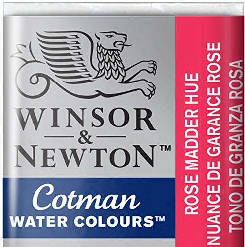 Winsor & Newton Cotman Acuarela En Pastilla, Tono De Granza Rosa, 1,9x1,6x1,1 cm