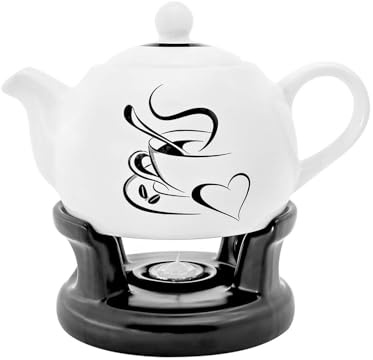 Teekanne Kanne Stövchen Set elegant modern Design Neu (Modell: 8)
