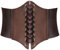 HANERDUN Lace-up Corset Elastic Cinch Belt Waist Belt, Brown, Small