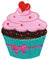 PatchMommy Muffin Cupcake Cake Kuchen Patch Aufnäher Applikation zum Aufbügeln Bügelbild - für Kleidung Jeans Jacken Kinder Baby