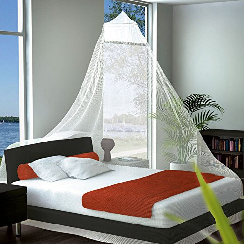 PROHEIM XXL Reise Moskitonetz 1250 x 250 cm Weiß für Doppelbetten und Einzelbetten - Mückenschutznetz mit praktischer Reisetasche