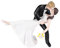 Wedding Cake Toppers Bride and Groom, Creative Romantic Tango Dance Resin Dolls Wedding Cake Decorations for Valentine's Day Anniversary