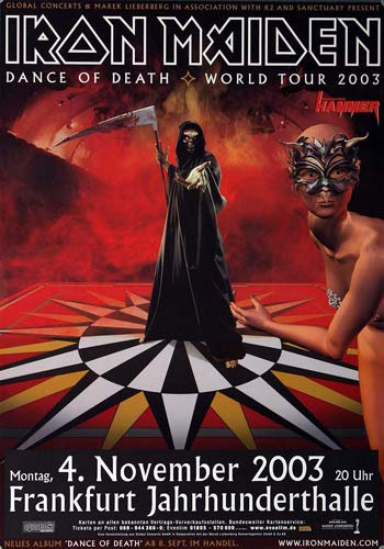 Iron Maiden - Dance of Death, Frankfurt 2003 » Konzertplakat/Premium Poster | Live Konzert Veranstaltung | DIN A1 «