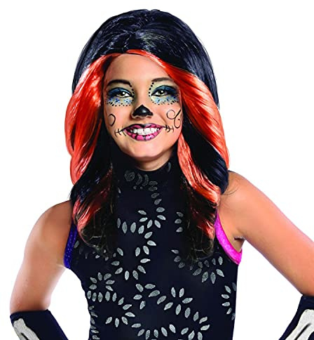 Rubie's 352812 - Skelita Calaveras Kinderperücke, schwarz/orange
