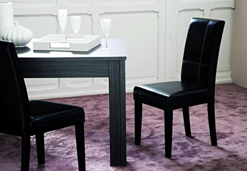 Demeyere Sessel Guevara PU, Gestell aus massivem Kiefernholz, bezogen mit Stoff aus Poly, Braun/Mattschwarz, 450x580x950MM