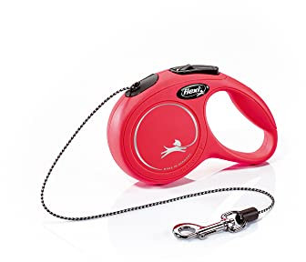 flexi® Classic XS Seil 3 m rot, Roll-Leine für Hunde bis 8 kg