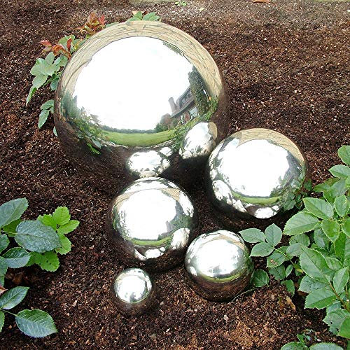 CB Home & Style Edelstahlkugel Deko Kugel Rosenkugel Garten (13 cm)