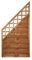Lasierter Zaun Sichtschutz/Gartenzaun im Maß 90 x 180 auf 90 cm (Breite x Höhe) mit Rankgitter aus Kiefer/Fichten Holz, druckimprägniert Rostock