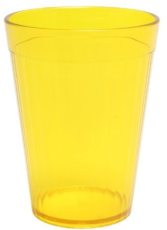 Harfield Translucent Yellow Tumblers 200ml/20cl (Pack of 4) HQ Unbreakable Reusable Copolyester Cups