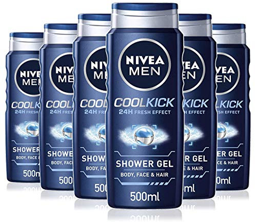 Nivea Men Cool Kick Duschgel, 500 ml, 3 Stück