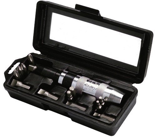 Cacciavite Percussione scatola + 12 punte + Adattatore)