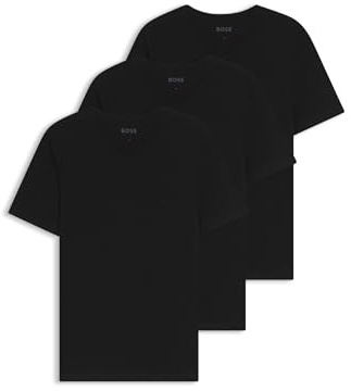 BOSS Men's 3-Pack V Neck Jersey T-Shirts Underwear, Black, XXL (Pack of 3)