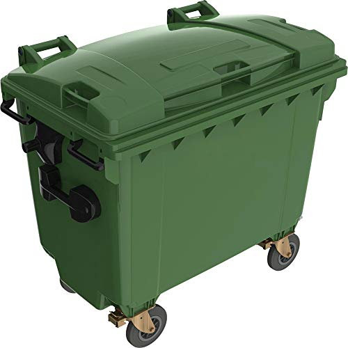 EDe – Conteneur de déchets 660 l kst couvercle plat vert