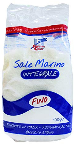 LA FINESTRA SUL CIELO®- SALE MARINO INTEGRALE FINO (Sicilia) 1kg