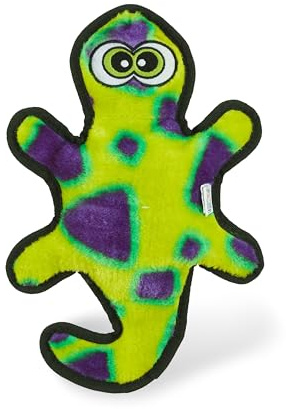 Outward Hound Invincibles Green Gecko Plush Dog Toy, Medium