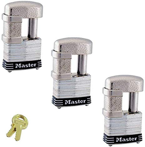 Master Lock - (3 Keyed Alike Trailer & Multi Purpose Padlocks w/ 6 Keys, 37KA-3