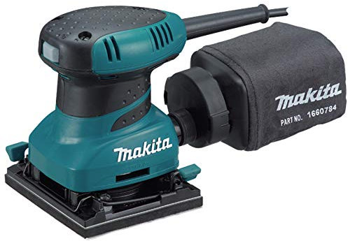 Makita BO4555K - Lijadora (Lijadora orbital, 14000 OPM, Corriente alterna, 200 W, 230 V, 112 mm)