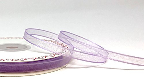 Bertie's Bows Lilac Sheer Organza 6mm Ribbon on a 30m Roll