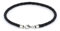 Auroris Echtleder-Armband geflochten 3mm mit 925 Sterling-Silber Karabinerverschluss - Länge: 17cm / Farbe: schwarz