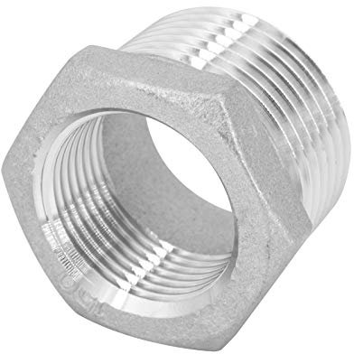 KI Edelstahl Reduzierstück Reduzierung V4A Gewindefitting AG x IG - 1/2 x 1/4