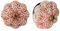 Nicola Spring Ceramic Cupboard Drawer Handle Knobs - Vintage Flower Design - Dark Red - Pack of 24