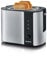 SEVERIN Automatik-Toaster, mit Brötchenaufsatz, hochwertiger Edelstahl Toaster zum Toasten, Auftauen und Erwärmen, 800 W, Edelstahl-gebürstet/schwarz, AT 2589