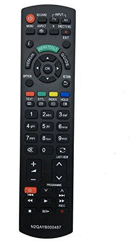 allimity Sostituire Il Telecomando N2QAYB000487 apto para Panasonic TV TH-42PV7E TX-L19E3B TX-L19E3E TX-L22X20B TX-L22X20E TX-L22X20L TX-L24C3B TX-L24C3E TX-L24C3ES TX-L24E3B TX-L24E3E TX-L26C20B