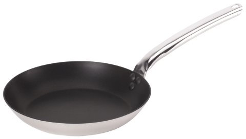 De Buyer 3599.28 - Padella antiaderente rotonda, in acciaio INOX, 28 cm