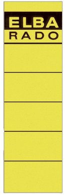 Elba 04617-GB Ordnerrückenschildfür ELBA selbstklebend kurz/breit VE=10 Stück gelb